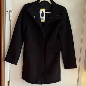 Vince Camuto Women's Full-Zip Coat Jacket, Black, Size S